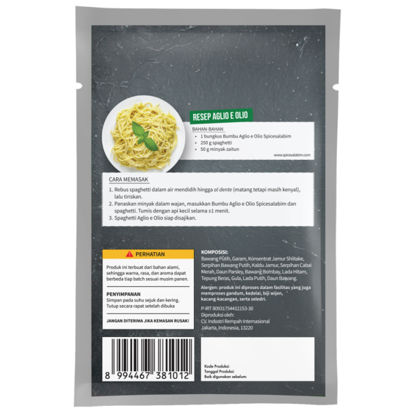 Aglio e Olio Seasoning (Bumbu Aglio e Olio)