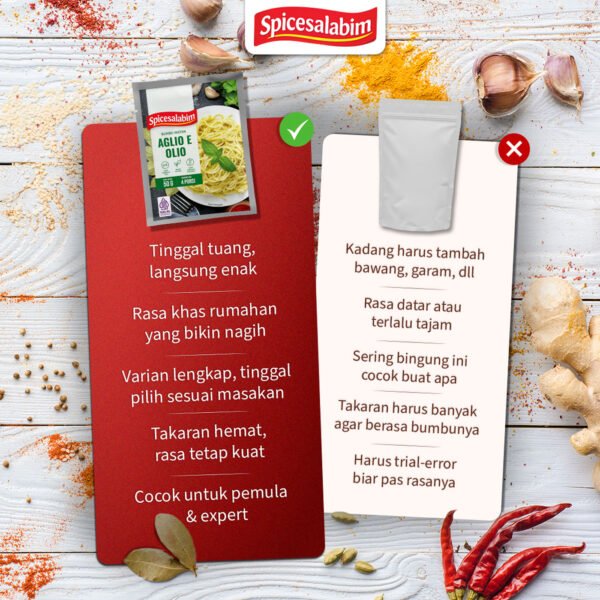 Bumbu Aglio E Olio Spicesalabim - EBC Perbandingan dengan Merk Lain