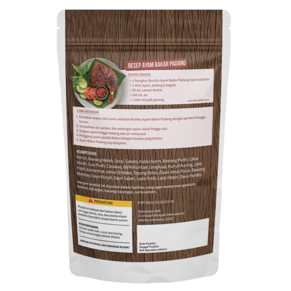 Padang Style Grilled Chicken Seasoning (Bumbu Ayam Bakar Padang)