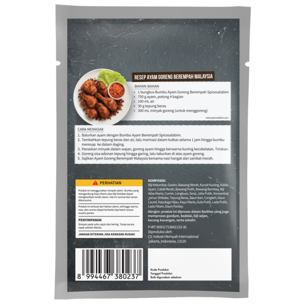 Berempah Fried Chicken Seasoning (Bumbu Ayam Goreng Berempah)