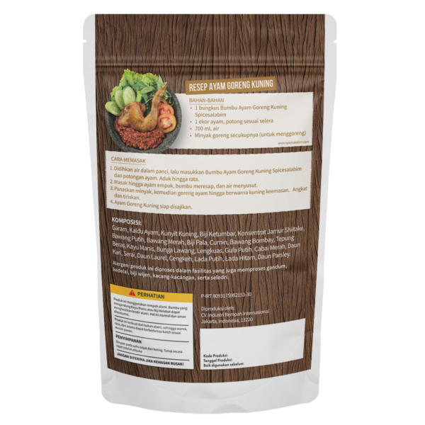 Indonesian Yellow Fried Chicken Seasoning (Bumbu Ayam Goreng Kuning)