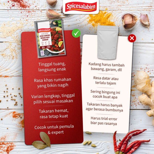Bumbu Ayam Goreng Merah Nasi Kandar Spicesalabim - EBC Perbandingan dengan Merk Lain