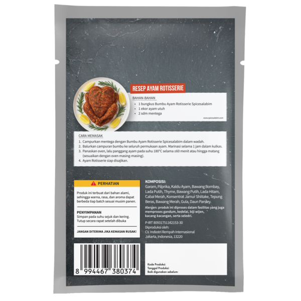 Rotisserie Chicken Seasoning (Bumbu Ayam Rotisserie)