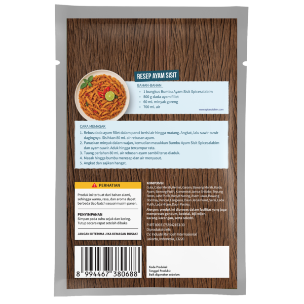 Ayam Sisit Seasoning (Bumbu Ayam Sisit)