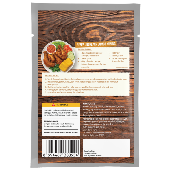 Basic Yellow Seasoning (Bumbu Dasar Kuning)