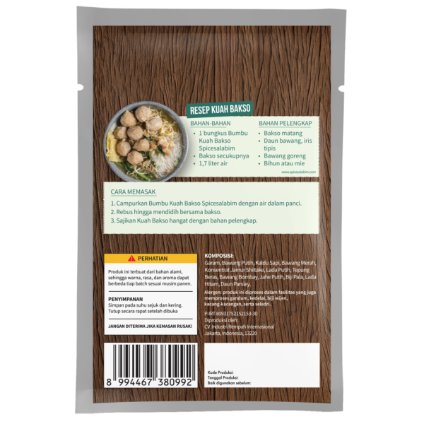 Meatball Soup Seasoning (Bumbu Kuah Bakso)