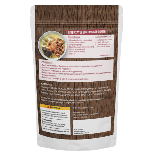 Lontong Cap Gomeh Seasoning (Bumbu Lontong Cap Gomeh)