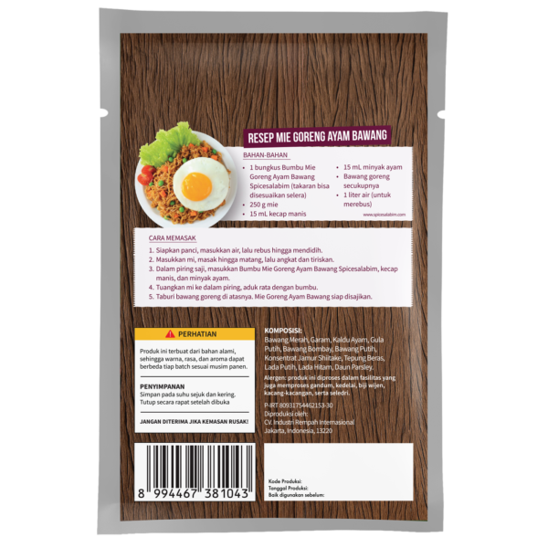 Chicken Shallot Fried Noodle Seasoning (Bumbu Mie Goreng Ayam Bawang)