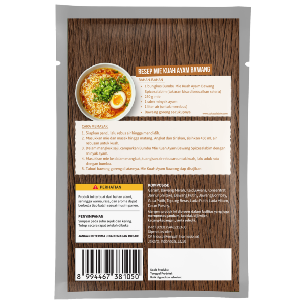 Chicken Shalllot Noodle Soup Seasoning (Bumbu Mie Kuah Ayam Bawang)