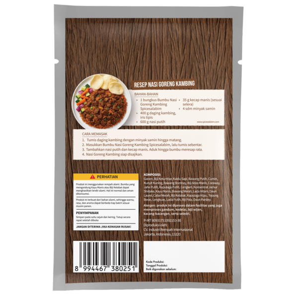 Indonesian Mutton Fried Rice Seasoning (Bumbu Nasi Goreng Kambing)