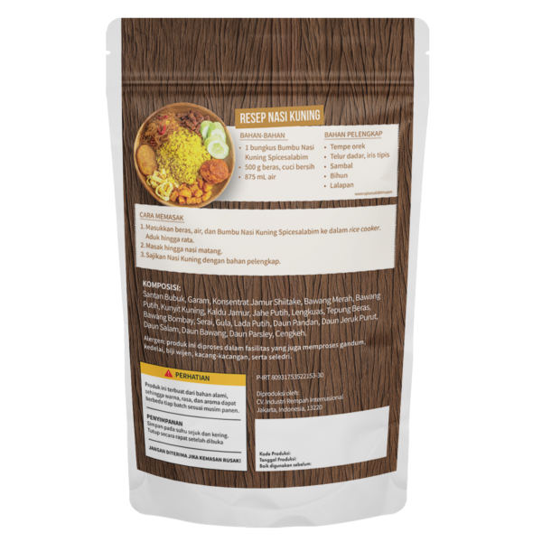 Indonesian Yellow Rice Seasoning (Bumbu Nasi Kuning)