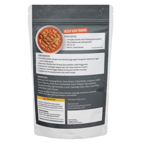 Panang Curry Powder (Bumbu Panang Curry)