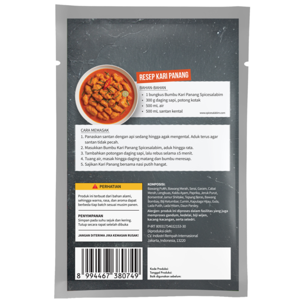 Panang Curry Powder (Bumbu Panang Curry)