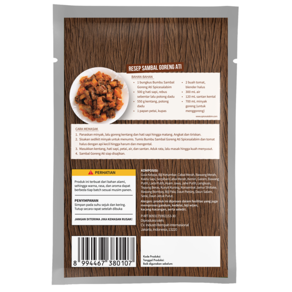 Sambal Goreng Ati Seasoning (Bumbu Sambal Goreng Ati)