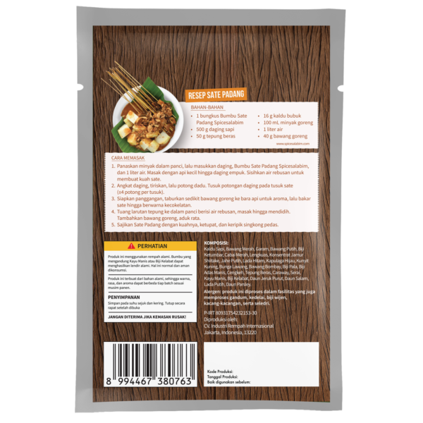 Padang Satay Seasoning (Bumbu Sate Padang)