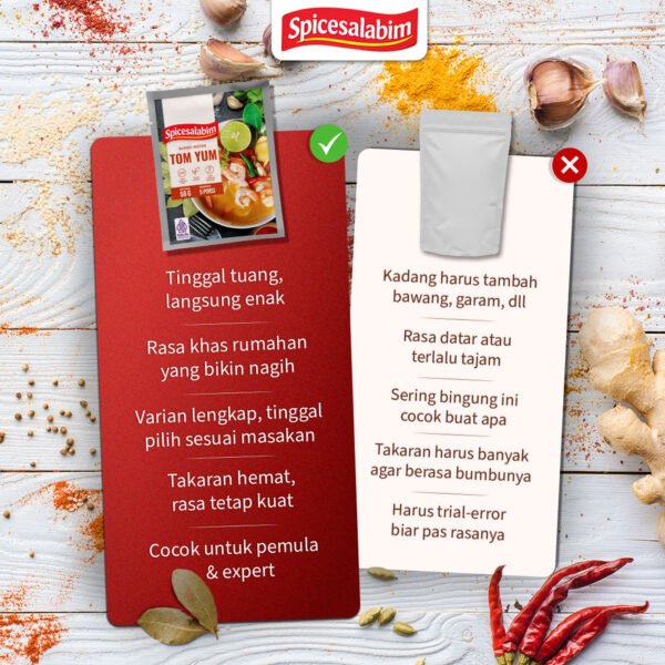 Bumbu Tom Yum Spicesalabim - EBC Perbandingan dengan Merk Lain